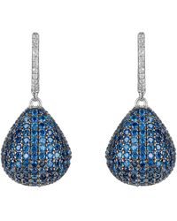 LÁTELITA London - Valerie Pear Drop Gemstone Earrings Silver Sapphire Blue - Lyst