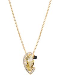SALLY SKOUFIS - Nourish Necklace Petite With Natural Diamond & Rutile - Lyst