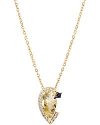 SALLY SKOUFIS - Nourish Necklace Petite With Natural Diamond & Rutile - Lyst