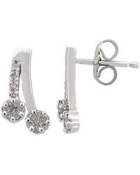 Artisan - Mini 14k 925 Sterling Silver Gold Pave Diamond Drop Earrings - Lyst