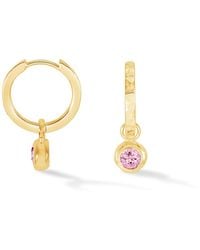 Dower & Hall - Quartz Hammered Huggie Hoops - Lyst