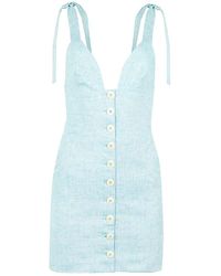blonde gone rogue - Linen Mini Dress, Upcycled Linen, In Sparkly Light - Lyst