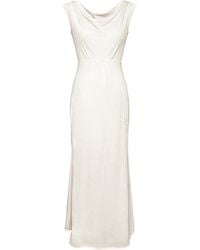 Alie Street London - Cruise Cowl Neck Maxi Dress Moonstone Shimmer - Lyst