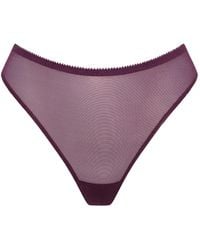 BonBon Lingerie - Stardust Plum Thong - Lyst