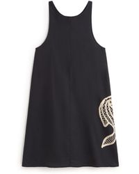 Thinking Mu - Short Hand Embroidered Dress Fish Aniela - Lyst