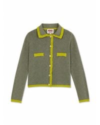Mind Traveler - Pistachio Trim Knit Teresa Cardigan - Lyst