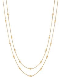 Vanhi - Simona Double Chain Stacking Necklace - Lyst