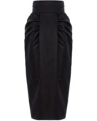 concept A trois - Pleated Skirt With Pockets, Made Of Taffeta - Lyst