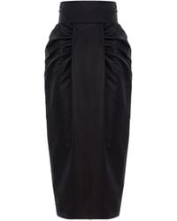 concept A trois - Pleated Skirt With Pockets, Made Of Taffeta - Lyst
