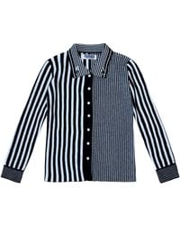 London Atelier Byproduct - Striped Merino Wool Knitted Shirt With Embroidery - Lyst