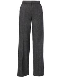 BLUZAT - Straight-cut Trousers With Stripe Detail - Lyst