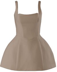 Vestiaire d'un Oiseau Libre - Neutrals Structured Cashmere Dress - Lyst