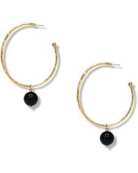 Jaredjamin - Medium Hooptastic Onyx Drop Hoop Earrings - Lyst