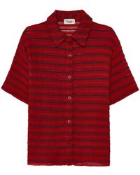 Thisisu Collection - Solea Striped Knit Beachwear Shirt - Lyst
