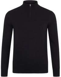 Paul James Knitwear - Lightweight Foster Cotton Zip Neck Jumper - Lyst