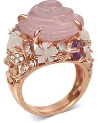 Bellus Domina - Gold Plated Quartz Cocktail Ring - Lyst