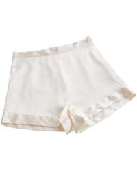 Soft Strokes Silk - Neutrals Pure Mulberry Silk Shorts High-Waisted - Lyst