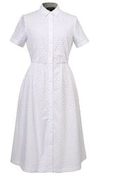 Smart and Joy - Eyelet Cotton Lace Shirt-Dress - Lyst