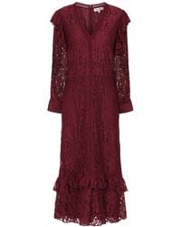 Frock and Frill Embroidered Maxi Dress With Lace Inserts in Black | Lyst