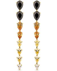 SALLY SKOUFIS - Pure Drop Earrings With Made Mix Cz Diamond Stimulant - Lyst