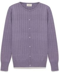 Peraluna - Celine Openwork Knit Cardigan - Lyst