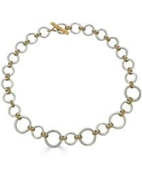 Loni Paul Jewelry - Mixed Metal Sculpted Circle Necklace - Lyst