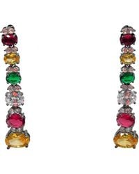 Michael Nash Jewelry - Rosa Multi Color Cubic Zirconium Pierced Drop Earrings - Lyst
