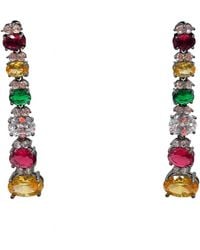 Michael Nash Jewelry - Rosa Multi Color Cubic Zirconium Pierced Drop Earrings - Lyst