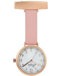 Bermuda Watch Company - Annie Apple Meraki Mother Of Pearl Blush Leather Fob Watch - Lyst