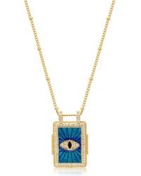 Nialaya - Evil Eye Pendant Necklace - Lyst