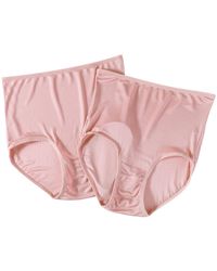 Soft Strokes Silk - Set Of Two Knitted Silk Mid Rise French Cut Pantie Shimmer Collection - Lyst