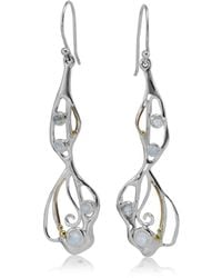Isla Silver - Moonstone Organic Flow Statement Earrings - Lyst