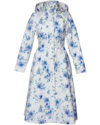 RainSisters - Midi Length Coat With Flower Print: Floral - Lyst