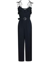 2KStyle - Isabel Belted Ruffled Wide-Leg Jumpsuit - Lyst