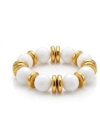 Jaredjamin - Olivia Gemstone & Disc Stretch Bracelet - Lyst