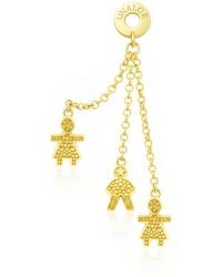 Unaloe - Plated Family Charm Chain Drop Earrings – Designer Statement Jewelry For - Lyst