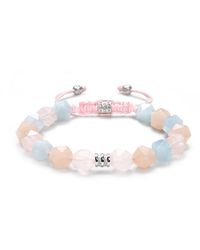 AWNL - Multicolored Morganite Macrame Bracelet - Lyst