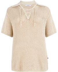 SALANIDA - Neutrals Coco Polo Lace Shirt Cream - Lyst