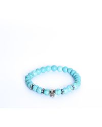 Addicted - Zoe Handmade Sterling Bracelet With Skull & Round Composite Beads - Lyst