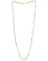 Pearls of the Orient Online - Decus Coin Pearl Necklace With Plate Chain - Lyst