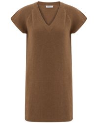 Peraluna - V-neck Knitwear Sleeveless Drop-shoulder Long Tunic - Lyst