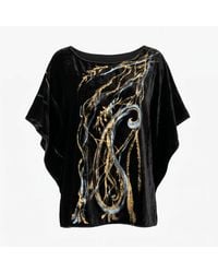 Saniya Khan - Sky Paislies Poncho - Lyst