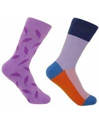 Peper Harow - Made in England - Leaf & Victoria Socks 2 Pack - Lyst