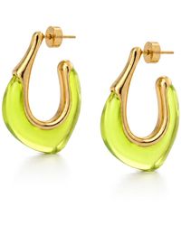 Hye Jane Jewelry - Gaia Transparent Lime Resin Hoop Earrings - Lyst