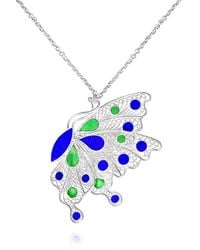 Far East Jewelry - Handcrafted & Enamel Butterfly Dance Necklace - Lyst