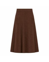 Yumi' - Knitted Midi Skirt With Pockets - Lyst