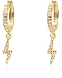 Luna Charles - Bridget Lightning Huggie Hoop Earrings - Lyst