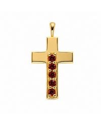 Belinda Jewelz - Garnet Cross Pendant - Lyst
