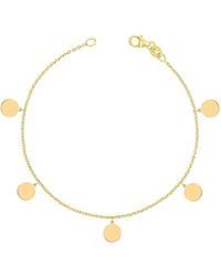 VicStoneNYC Fine Jewelry - Circle Disk Charm Vermeil Bracelet - Lyst