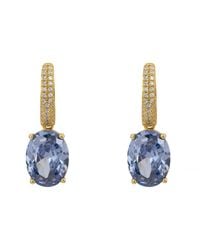 LÁTELITA London - Alexandra Oval Drop Earrings Tanzanite - Lyst